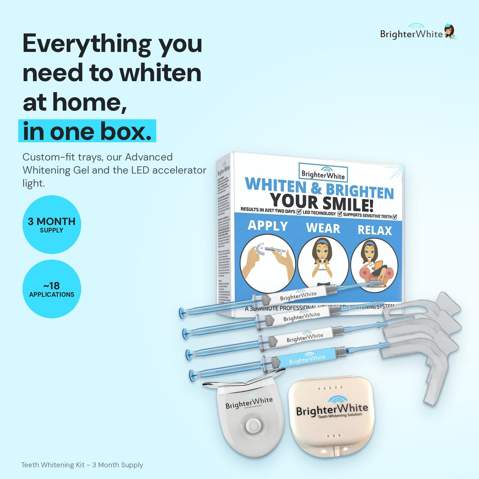 Everything you need to whiten at home in one box