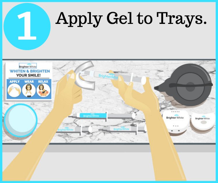 Step 1: Apply - Apply the Advanced Whitening Gel to your custom-fit trays.